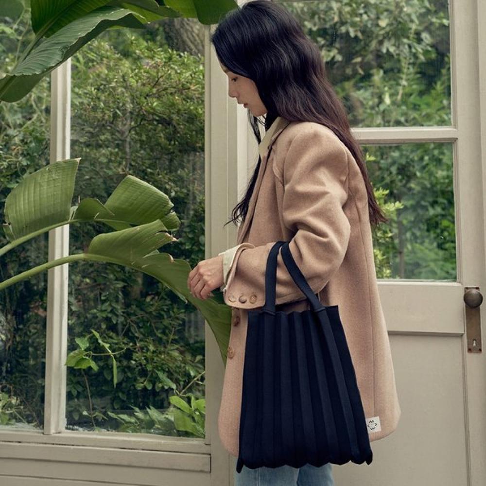 Pleatsmama Tote Bag Jacquard Midnight