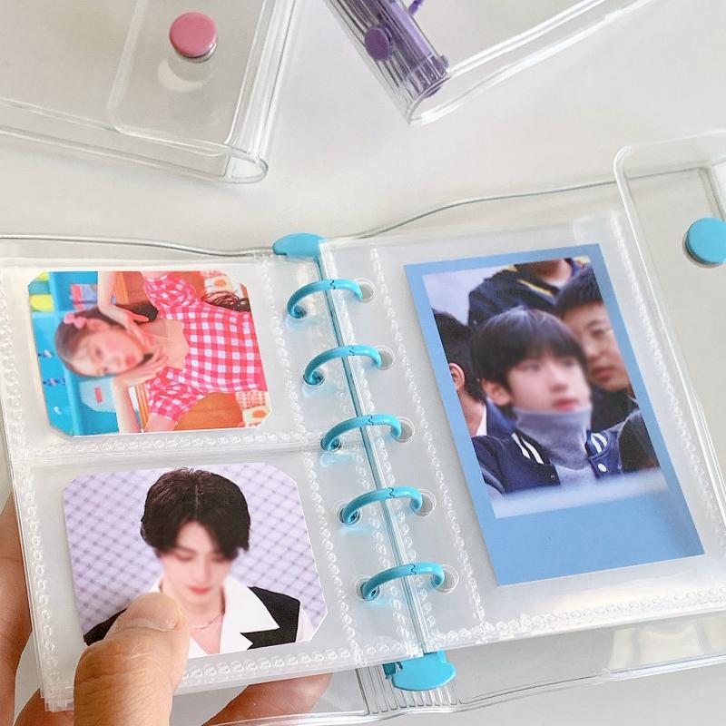 M5 Widening Double Button Transparent Pvc Soft Cover Binder Cover Journal Sketchbook Accessories Diary Office Supplies