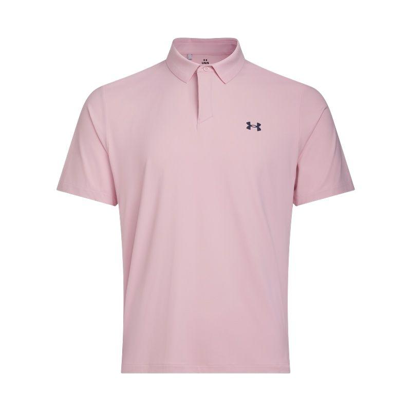 Under Armour Drive Chill Серия для активного отдыха Логотип Гольф Прочная Дышащая Футболка-поло с коротким рукавом Мужские Футболки-поло Темно-розовый 1389596-647
