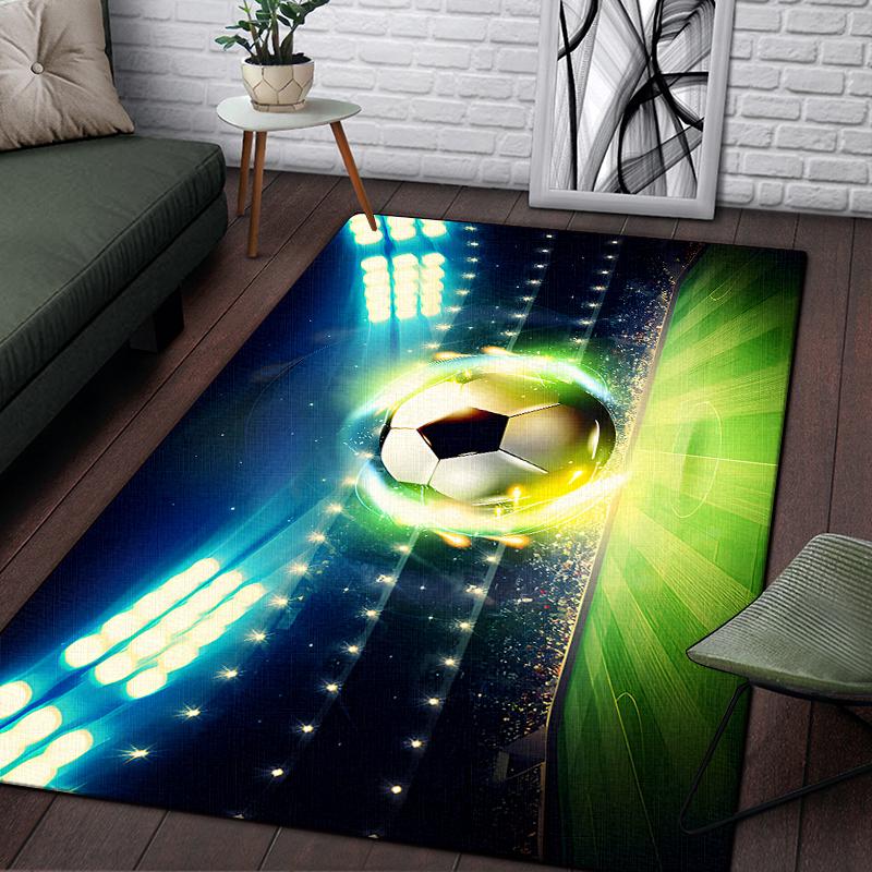 3d футбольный спортивный силуэтный ковер с узором для гостиной, коврики для кемпинга, пикника, противоскользящий коврик, коврик для ползания, подарок для фанатов