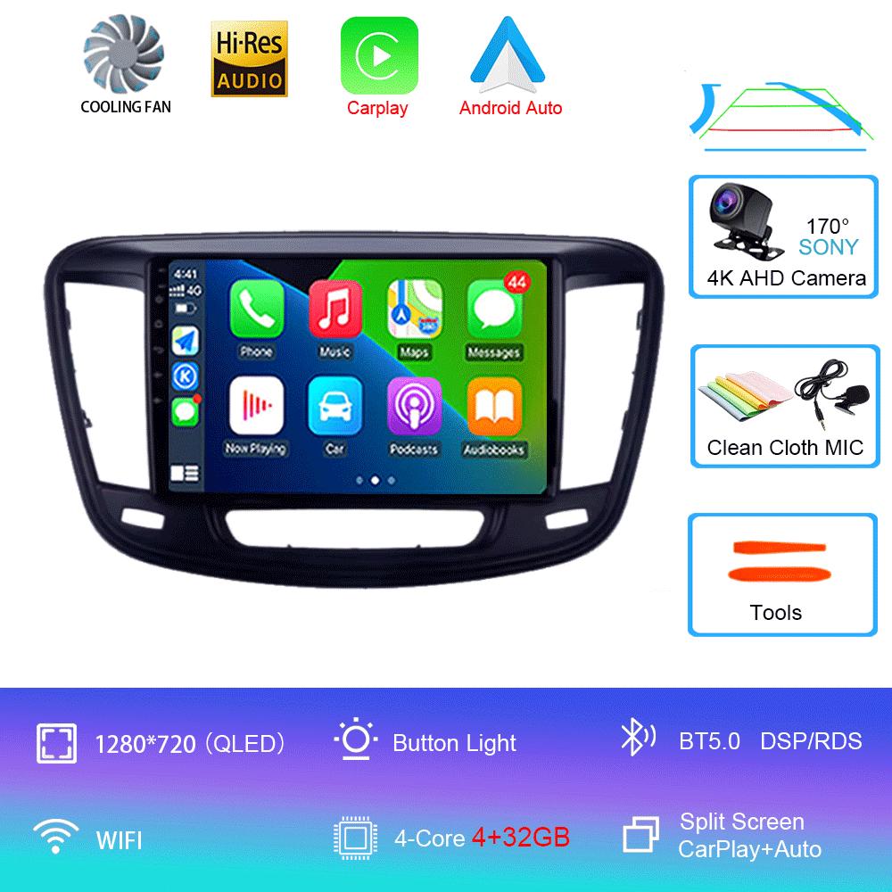 Автомобильный радиоприемник Android 14 мультимедийный видеоплеер для Chrysler 200 200C 2015 - 2019 Carplay Android Auto Stereo GPS навигация WIFI