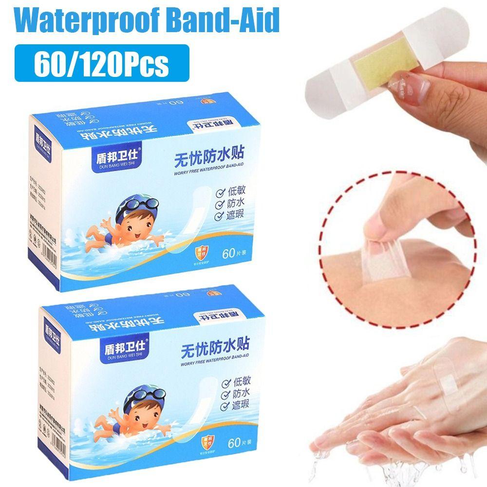 60Pcs Anti-friction Waterproof Sticker Transparent Foot Patch for Children Bathing Swimming