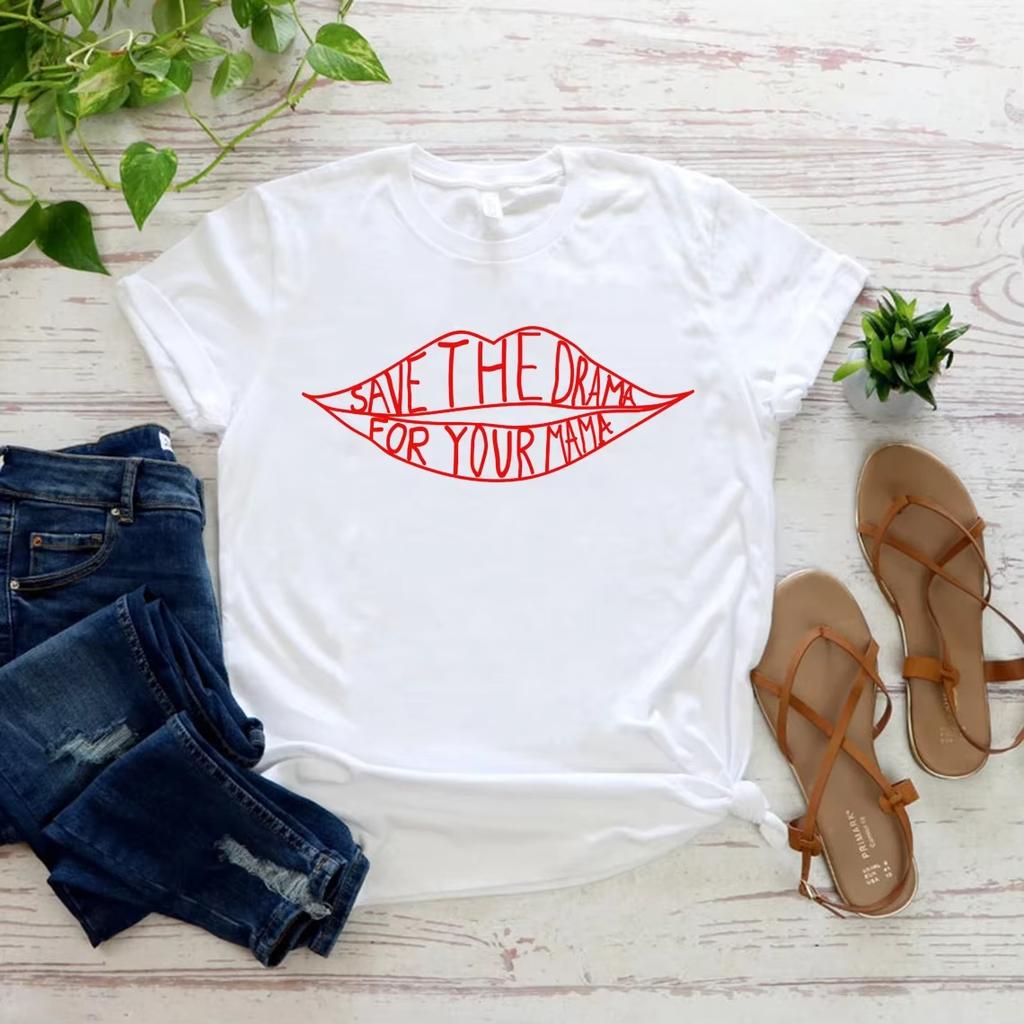 Save The Drama for Your Mama T-Shirt Friends Tv Show Rachel Green T Shirt Unisex Graphic Tees Tops Mothers Day Gift Tshirts