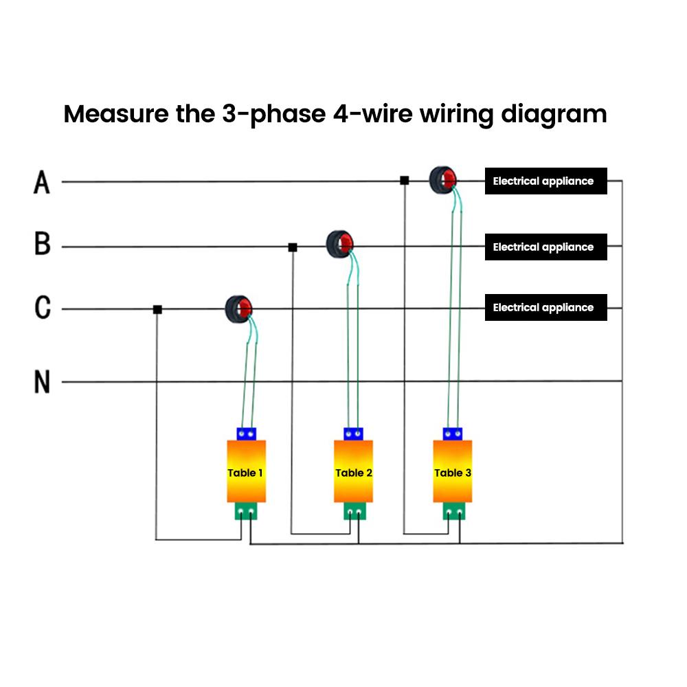 D85-2058 AC40-300V Digital Voltmeter Ammeter Multi-function Single Phase AC Power Frequency Electric Energy Power Factor Monitor