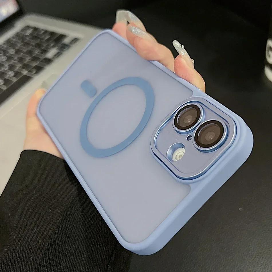 Desert Gold Case for For Iphone 16 13 1 14 11 12 Pro Max Plus Magnetic Camera Protector Wireless Charge Matte Cover