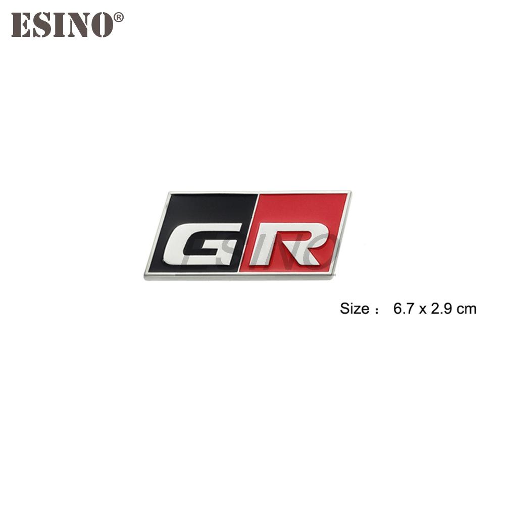gjcr7 Car Styling Gazoo Racing GR GR MN 3D Car Zinc Alloy Badge Adhensive Metal Emblem Decal for Toyota Supra AE86 GT86