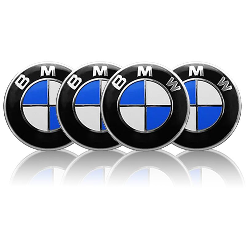 Car Sticker High Quality 56mm 60mm Polished Wheel Center Stickers Strong Adhesive No Residue Hub Caps Badge Decals For BMW CUP1