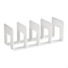 4 Compartment Book Storage Rack Acrylic Bookends Bookshelf Dividers for Bookcase