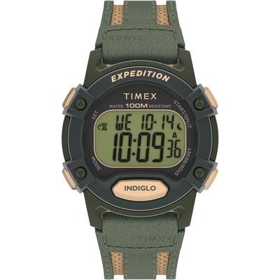 Мужские часы TIMEX Expedition, Кварцевый механизм, Водонепроницаемость 10 АТМ, Пластик, Коричневый циферблат, TW4B30300 [Оригинал]
