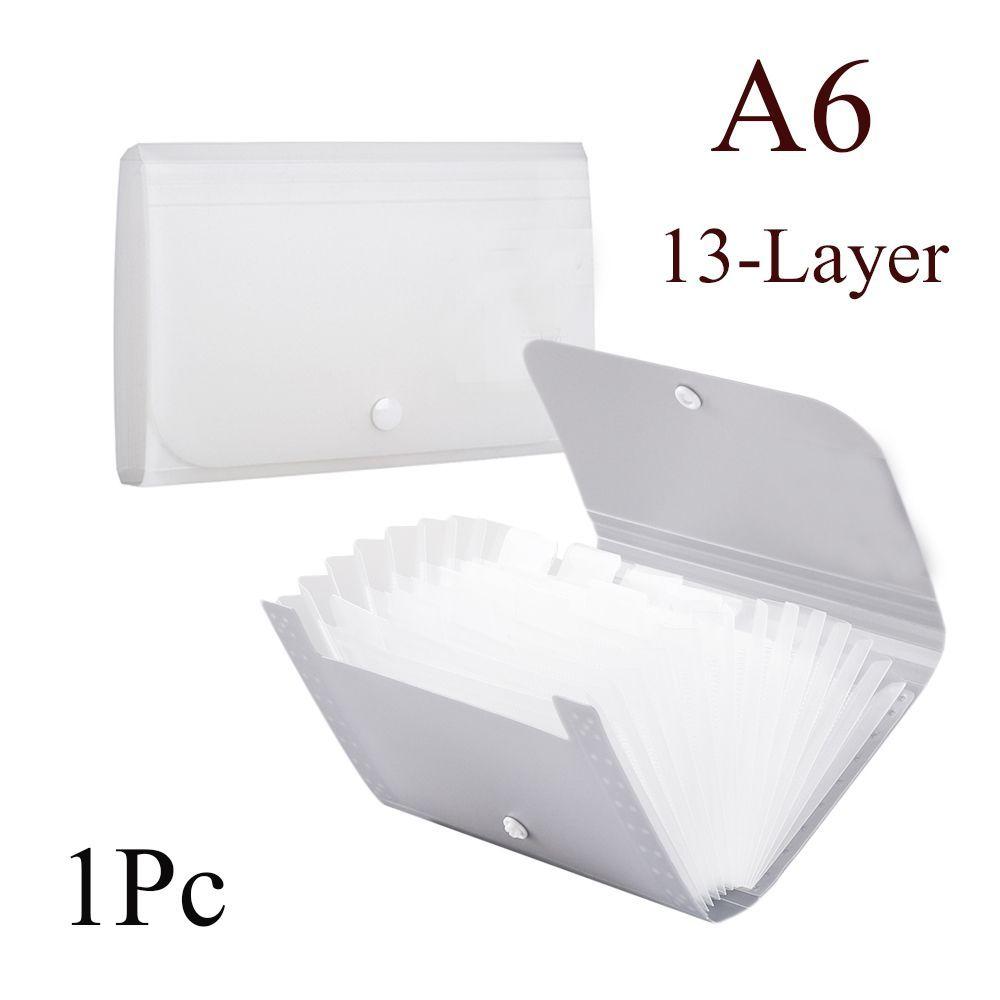 Storage Pockets Paper Organizer File Classify Filing Box Self Standing Briefcase Document Holder