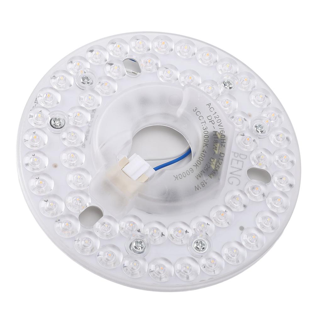 4.92 Inch LED Ceiling Fan Light Retrofit Kit 18W 3CCT 3000K 4000K 6000K Dimmable Round Ceiling Light Replacement PC