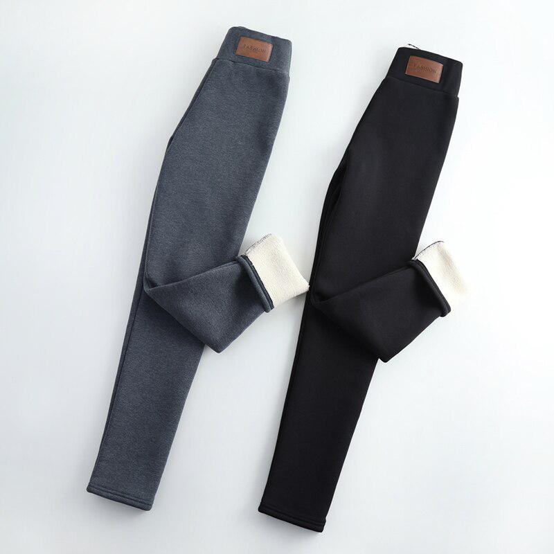 Winter Fashion Warm Thicken Leggings Casual Female Soft Skinny Ladies Trousers Office-lady Cold Resistant Lady Pants 29269