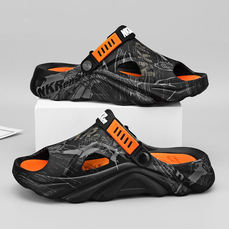 Мужские уличные сандалии, шлепанцы, пляжные удобные сабо на толстой подошве, мужская повседневная обувь, садовая обувь, мужские и женские пляжные сандалии