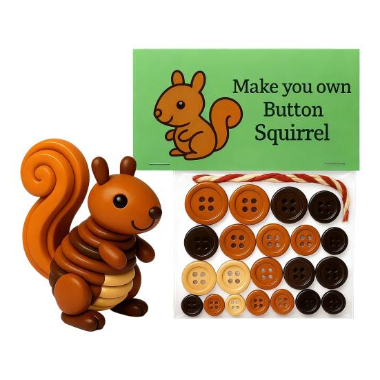 1 Набор Пуговичная Шотландская Корова Набор для Творчества Сделай Сам Ручная Работа Пуговица Кролик Сова Черепаха Енот Белка Фигурка Украшение для Дома Офиса Настольное Украшение