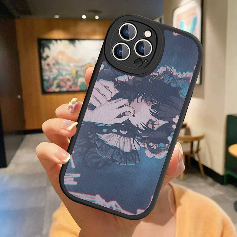 Чехол для телефона Ado Kyogen X Uta Anmie для iPhone 16 15 14 13 12 11 Pro Max Plus Кожаная обложка