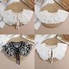 Solid Color White Lace Fake Collar Shawl Wrap False Collars Female Necklace Small Scarf Shawl Detachable Collars Decor