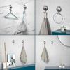 Reusable Heavy-Duty Easy to Install Chrome-Plated Organization Suction Cup Hooks Bathroom Shower