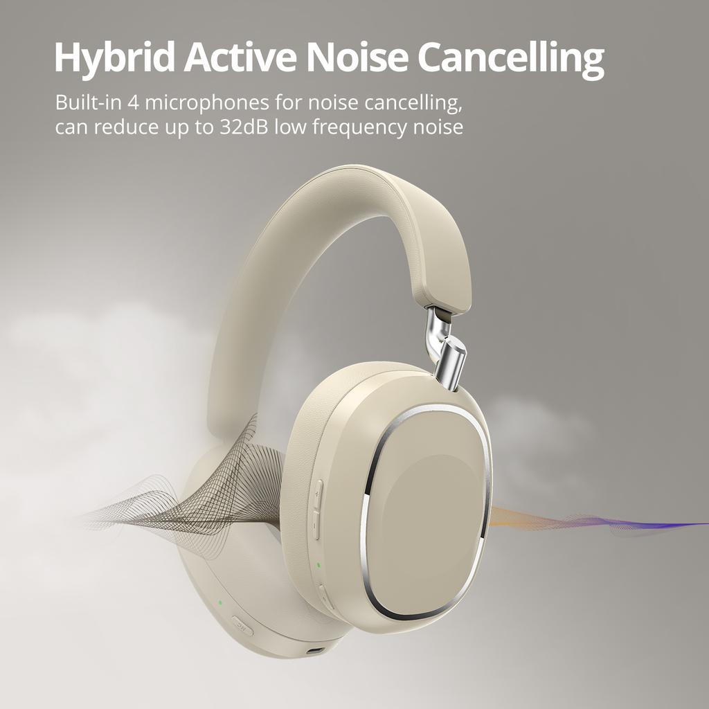 Custom125H Hi-Fi Waterproof ANC Qualcomm Wireless Headset High Quality Noise Cancelling BT5.4 Earphones for Sports