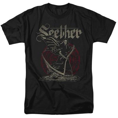 Футболка Seether Reaper Лицензированная Рок-н-ролл Музыкальная Группа Короткий Рукав Черная