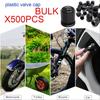 Black PE Tire Valve Cap Set: Durable And Versatile for Car SUV Bike Truck And Motorcycle Use Valve Stems 1