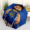 1pc Golden State Warriors Stephen Curry Automatic Umbrella - 8-Rib Portable Folding Black Iron Frame for Outdoor, Beach, Travel a0905131