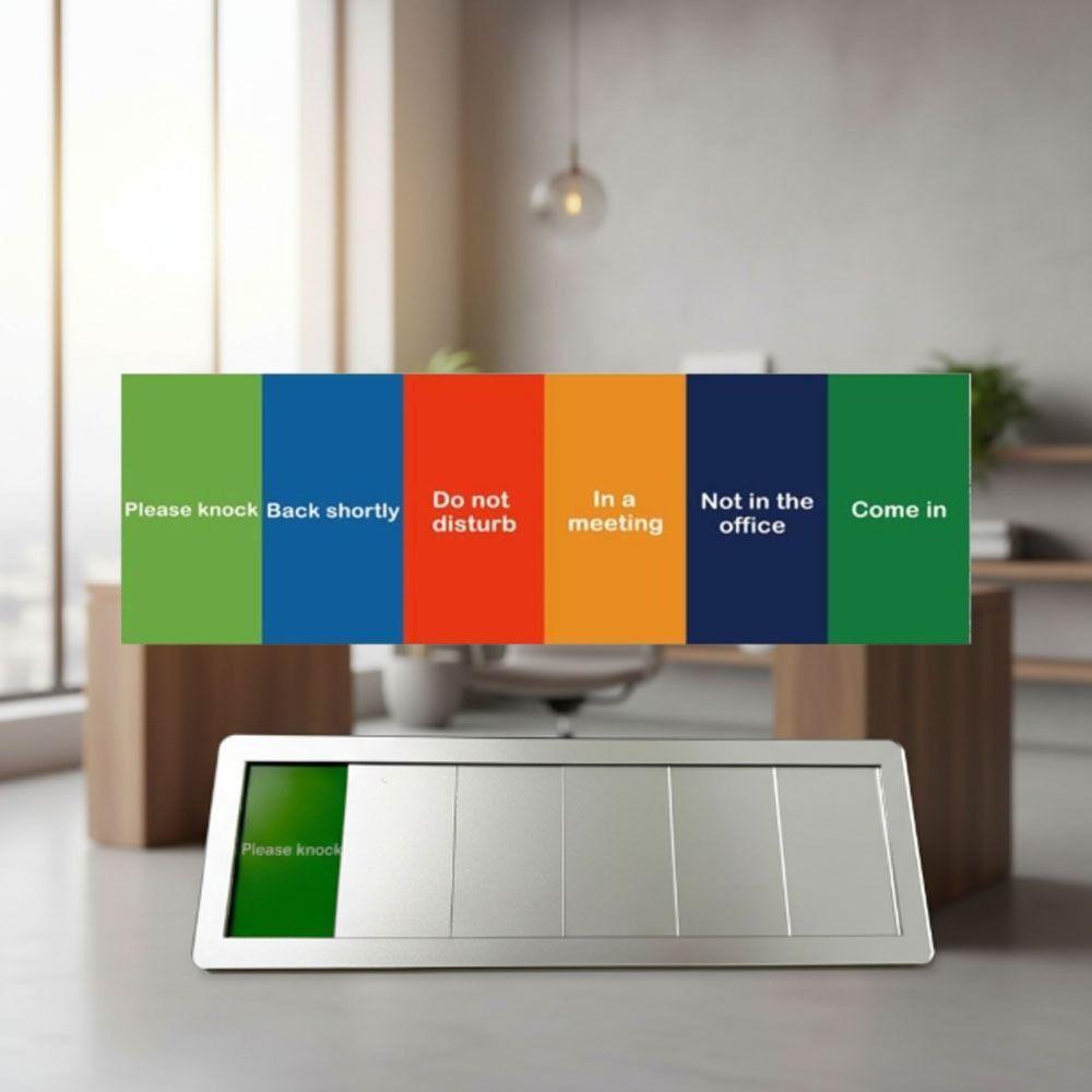 6 Statues Privacy Indicator Acrylic Acrylic Slider Durable Office Door Status Sign Office