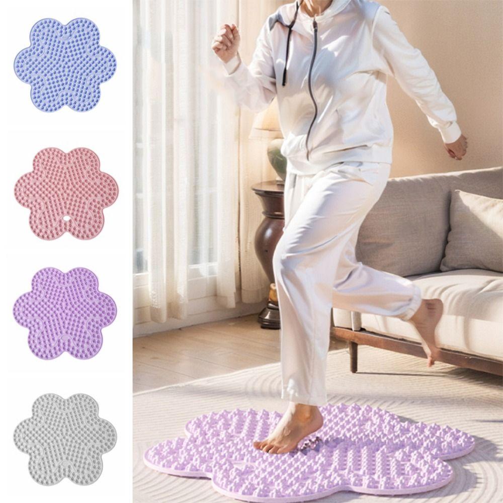 Creative Foot Massage Mat Flower Shaped Anti-Slip Feet Relaxation Massage Pad 45cm Portable Foot Press Pad Outdoor Game
