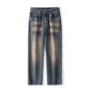 American High Street Retro Washing Gradient Jeans Men's Loose Straight Pants