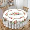 Весенне-летние пасторальные, квадратные/круглые скатерти, цветочные узоры, декоративные скатерти, розовые лозы