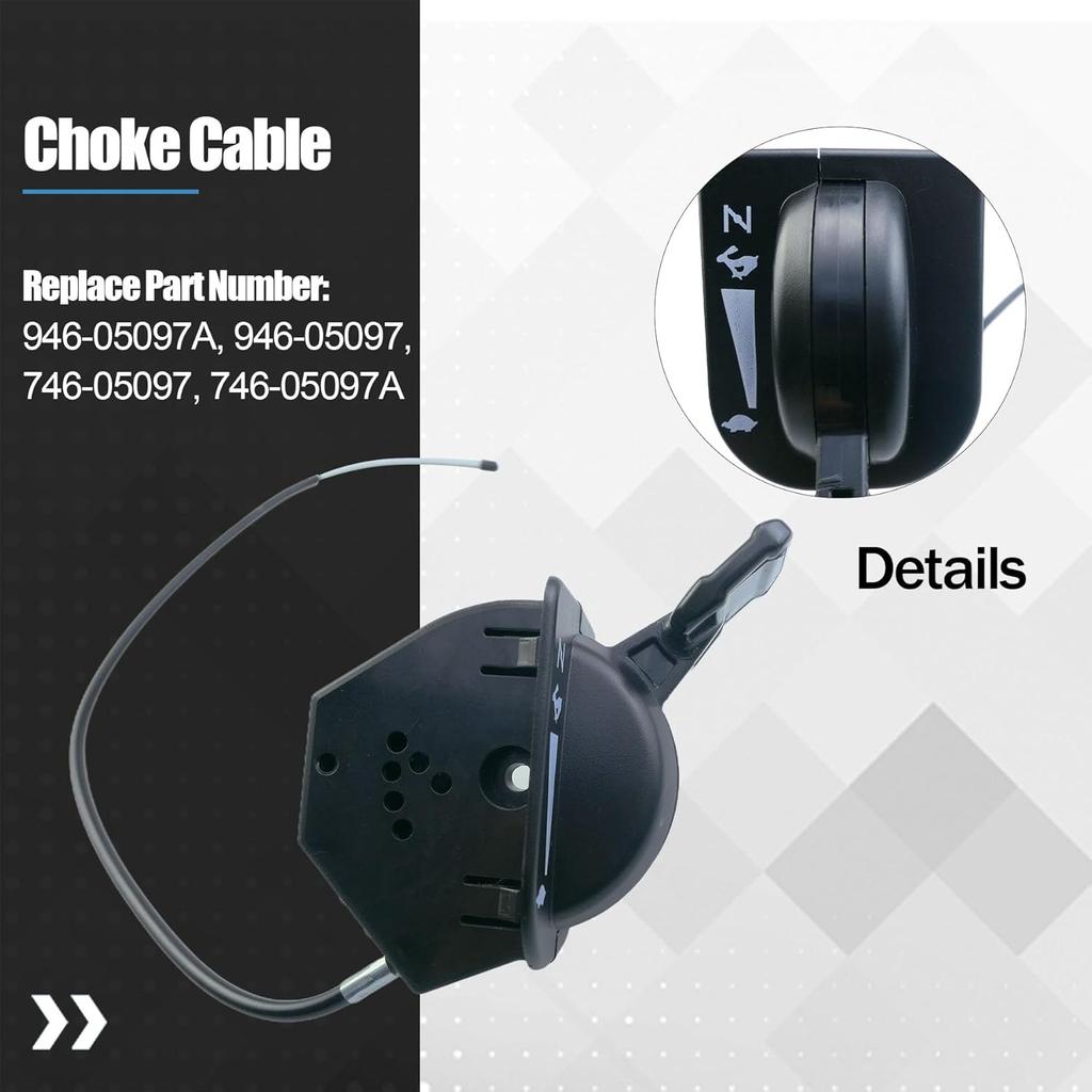 Choke Cable 946-05097A Fit for Cub Cadet Enduro XT1-LT42 KH XT1-LT46 KH Tractors Replace 946-05097 746-05097 746-05097A