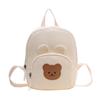 Cartoon Bear Children's Handbags Canvas Kids Travel Bag Cute Kids Backpack  for Teenager