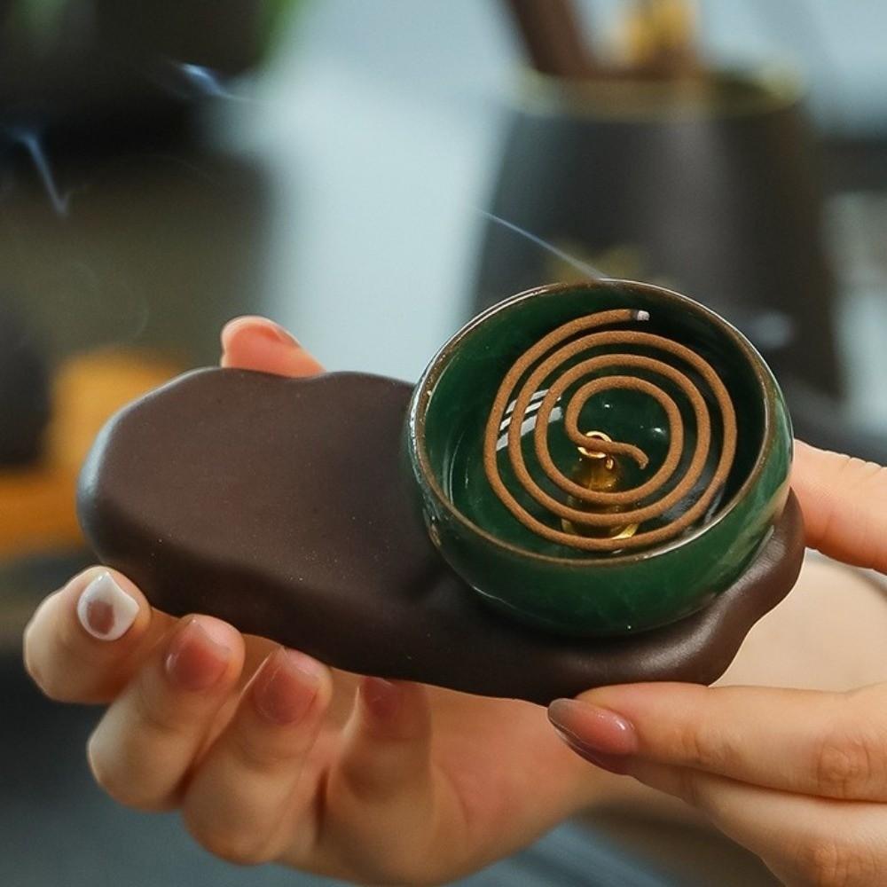 Traditional Ceramic Incense Stick Holder Creative Aromatherapy Base Yoga Studios