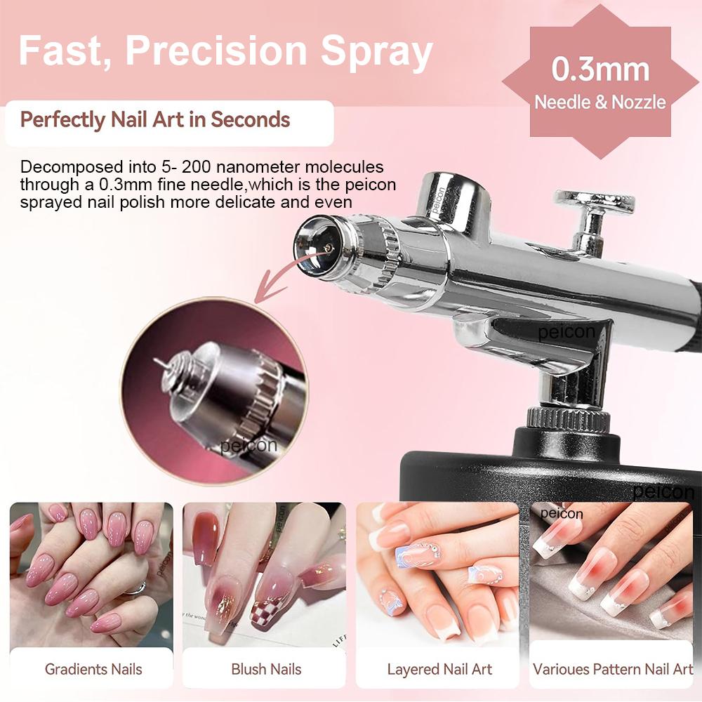 Airbrush Mini Spray Gun for Painting Modeling Cake Portable Paint Spray Gun 0.3mm Nozzles Air brush Spray Gun with Cleaning Kit