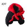Soft Yarn Bird Cloak Halloween Parrot Vampire Cape, Knitted Cosplay Cape with Red Festive Costume Collar, Crochet for Parrots Holiday Party