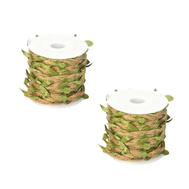 Имитация Зеленый Лист Пеньковая Веревка, Имитация Ротанга Плетеная Вощеная Веревка, Детский Сад DIY Ручной Работы Декоративные Материалы