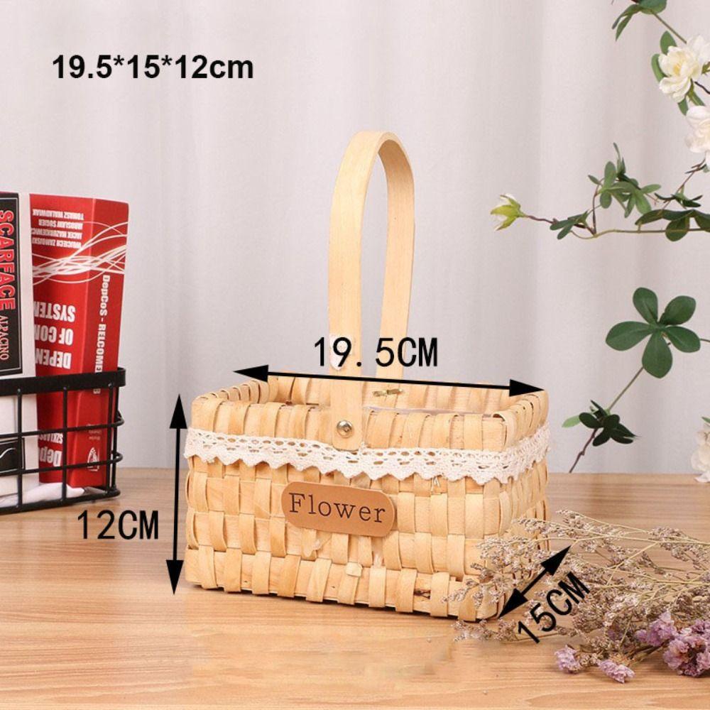 Плетеная корзина ручной работы из бумажной лозы, ручная работа, корзина для цветов, для кукол BJD / для кукол Ob11