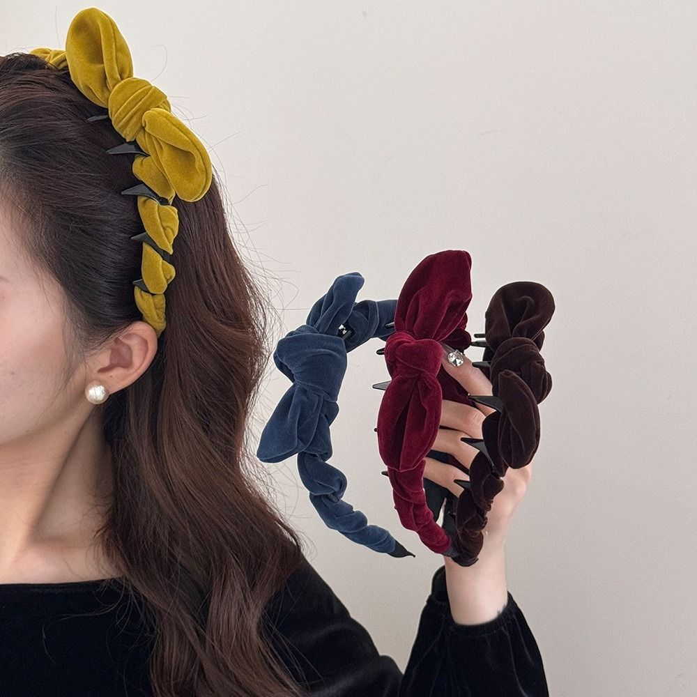 Банты Заколки Бархатный Фасинатор Осенние Повязки для Волос Женщины Девушки