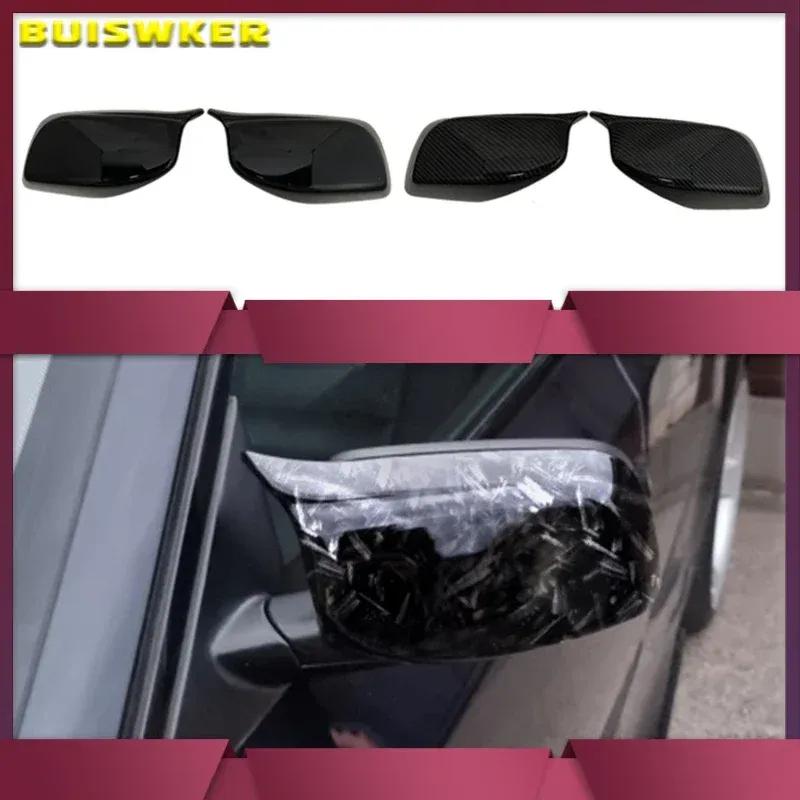 Для BMW 5 серии E60 E61 E63 E64 2004-2008 520i 525i 528i 528xi 530i Накладка на крышку зеркала заднего вида Углеродное волокно / Черный