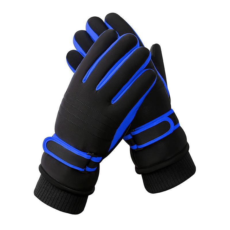 Зимние лыжные перчатки для мужчин  Утепленные флисом  Ветрозащитные и морозостойкие для активного отдыха и велоспорта  Сенсорные  Модные теплые перчатки с пятью пальцами