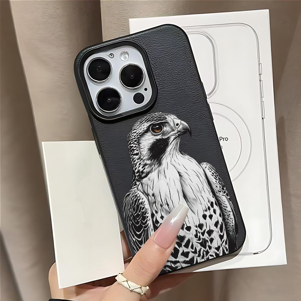 Чехол для телефона с рисунком-портретом сокола, подходит для iPhone 17 16 15 14 13 12 11 Pro/Max/Plus, противоударная задняя крышка