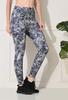 Body Smith Printed Abstract Grey High Talya Workout Gym Tights
