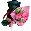 Q-FLA Elegant Bear DG Plush Teddy Bear, Fluffy Animal Bear, Perfect Gift for Celebrations, 753879
