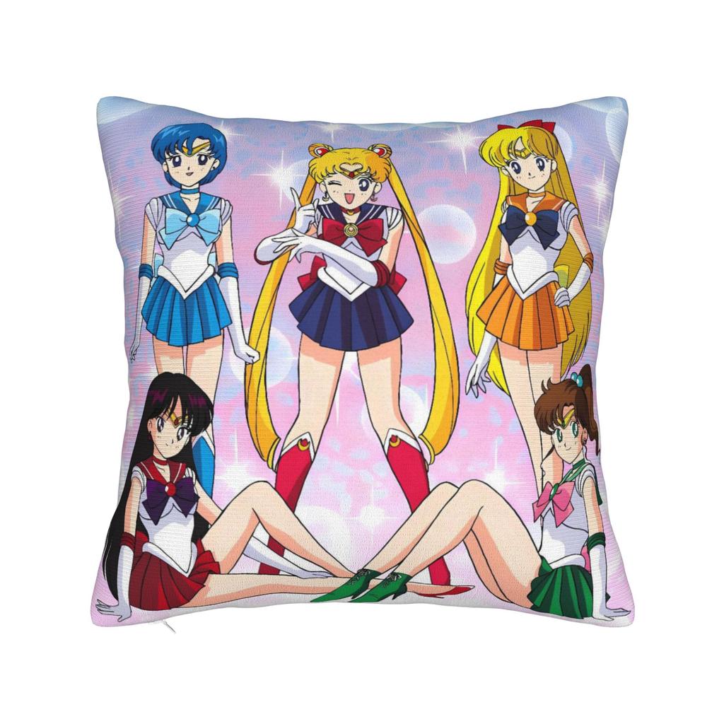 Sailor Moon Pillowcases Kawaii Pillow Case For Living Room Chair Custom Pillow Cover