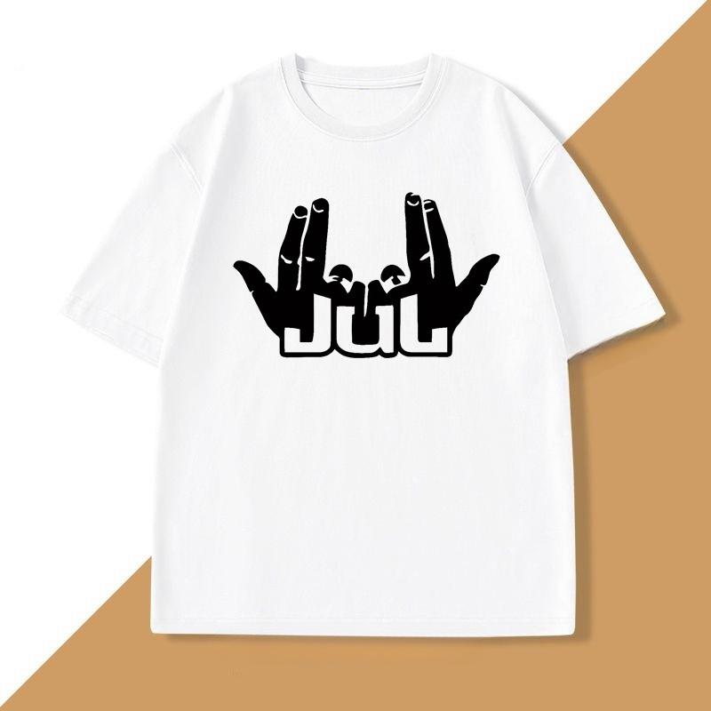 JuL T Shirts for Unisex Women Music Rapper Graphci T Shirts Cotton Vintage Short Sleeve Tshirt Male Tops Streetwear Tees Clothes