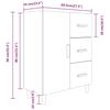Sideboard Concrete Grey 69.5 x 34 x 90 cm Engineered Wood