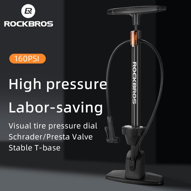 ROCKBROS Велосипедный насос 160 PSI Высоконапорный Мотоциклетный насос MTB Дорожный Насос для накачки шин Велосипедный насос Клапан Schrader Presta Велосипедный насос