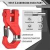 3/8 Inch Winch Hook Heavy Duty, ATV Winch Hook, Winch Tow U-Clamp Sliding Hook For Synthetic Rope Winch Cable ATV UTV-FSM
