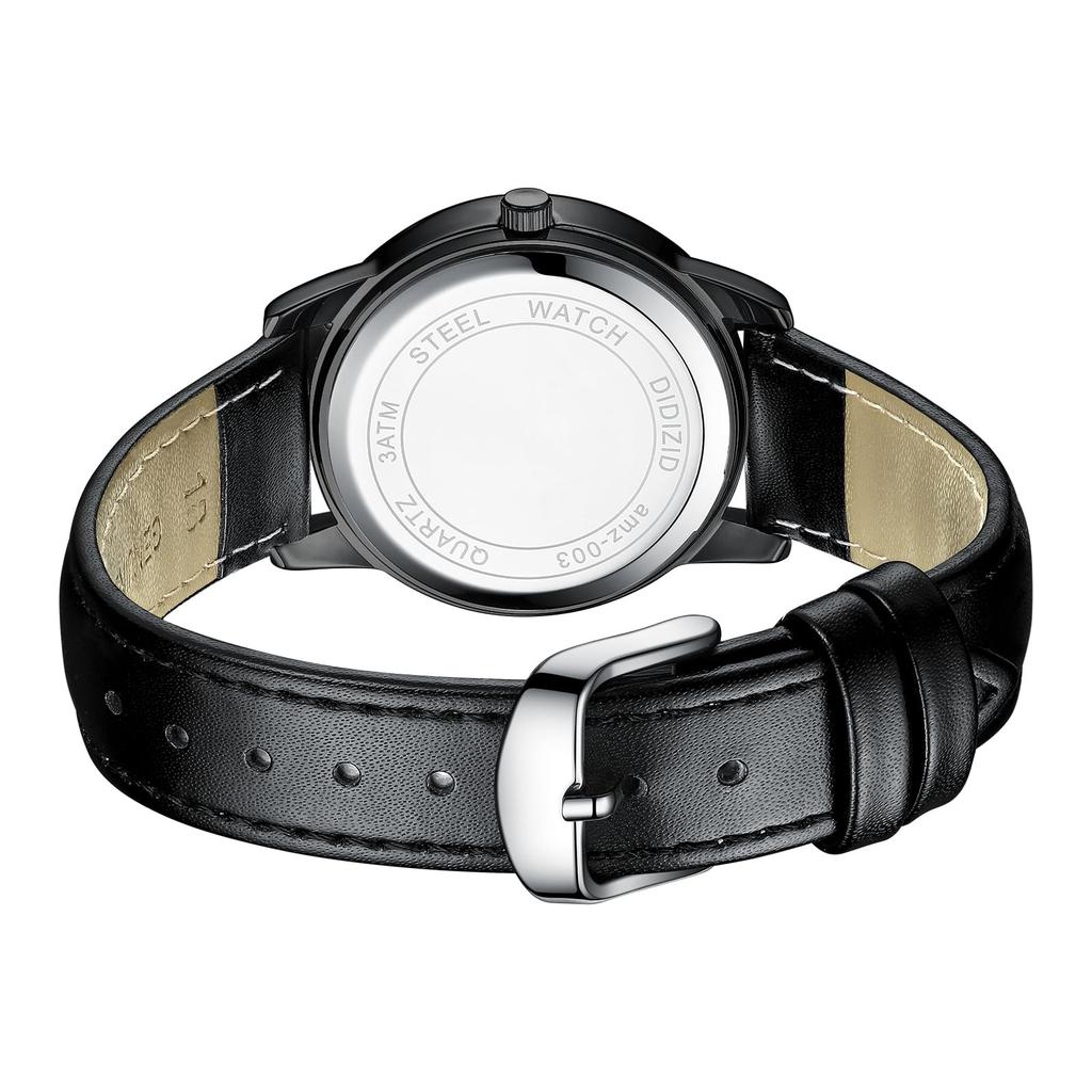 Мужские аналоговые водонепроницаемые часы DIZIZID с кожаным ремешком, простые, популярные, стильные, деловые, классического дизайна, с отображением даты, тонким циферблатом, легко читаемые,