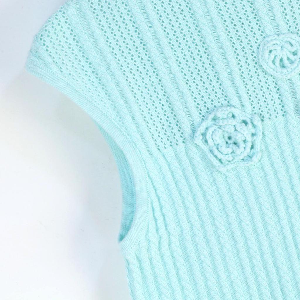 Женский трикотажный комплект «Камелия»: Кардиган, Жилет + Юбка – Весенне-летний стиль лесной феи