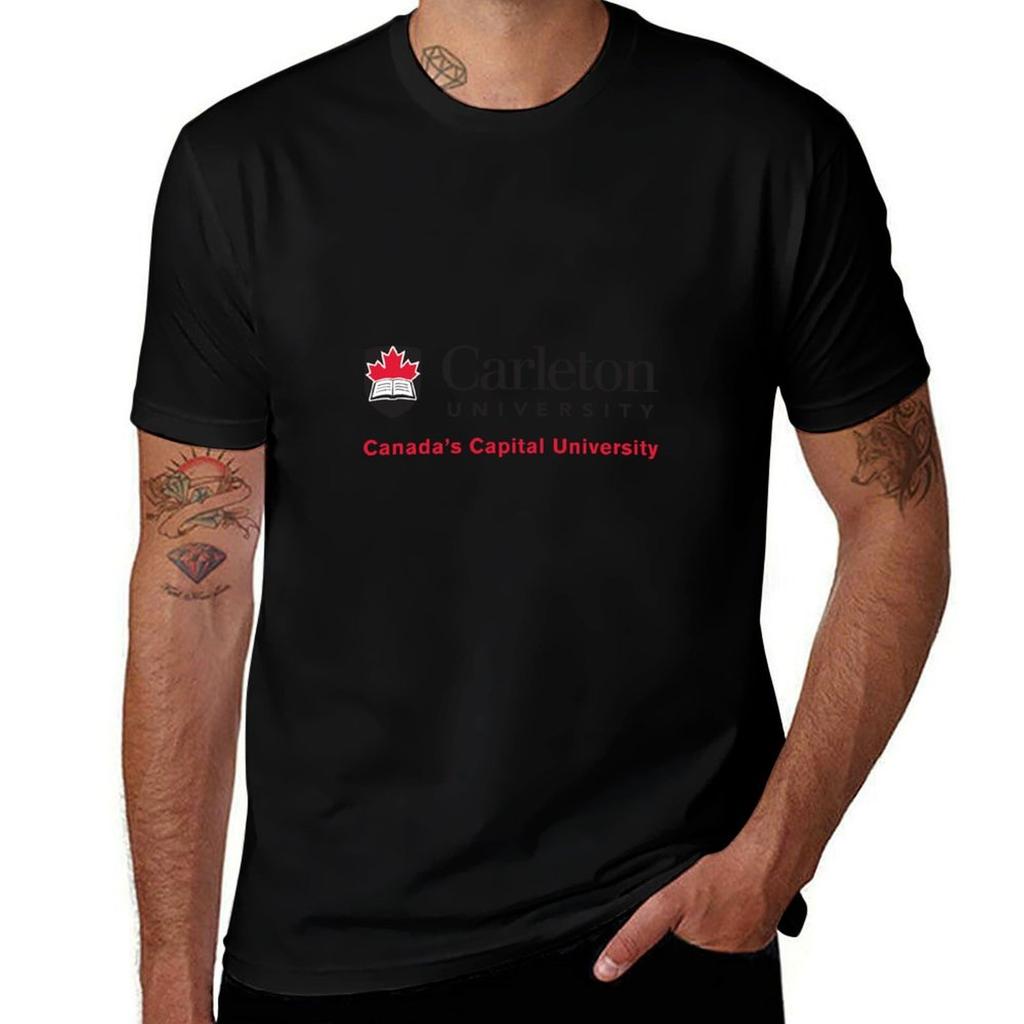 Carleton University Tshirt Casual Pattern Print Tee Shirt